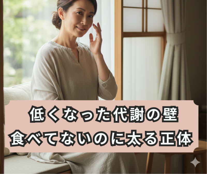 40代50代の更年期太り｜食べてないのに痩せない「省エネ体質」の正体