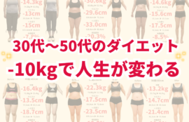 福岡市東区ニドムに通う30代〜50代女性のダイエット成果。10kg減（例：-22.3kg、-30.6kg）を達成したビフォーアフター写真の一覧。